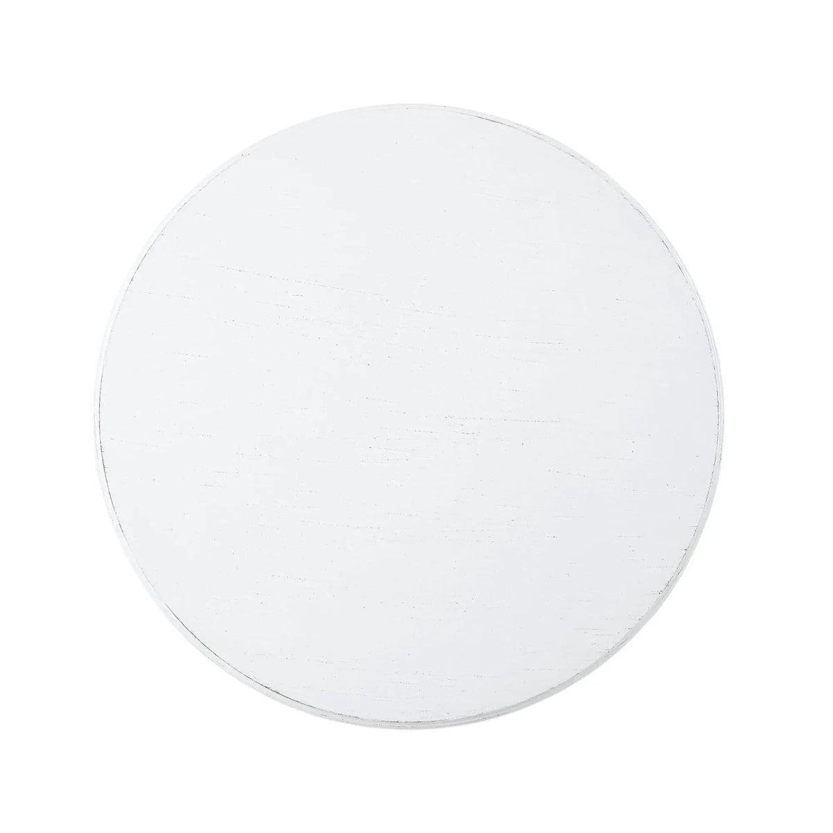 Alger Accent Table | White Finish | Round Pedestal Base | Cottage Style