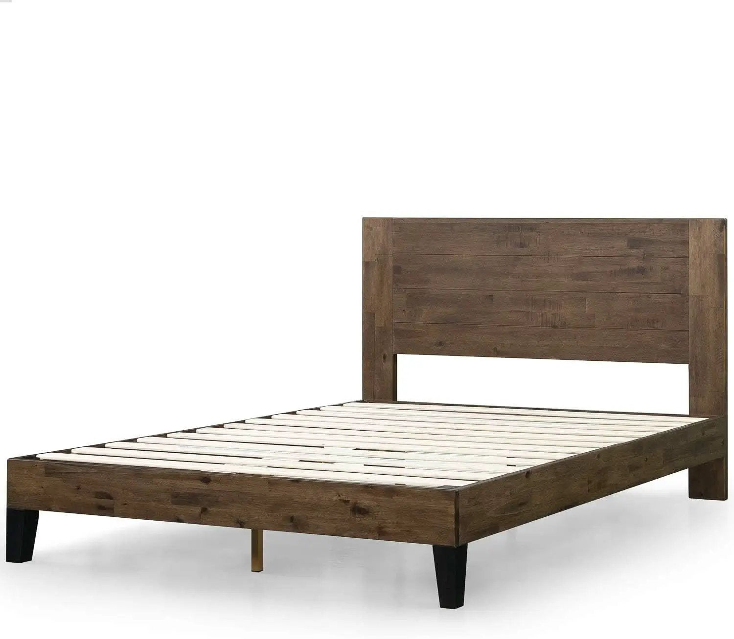 Queen Size Solid Wood Platform Bed Frame With Headboard from PriceLows™