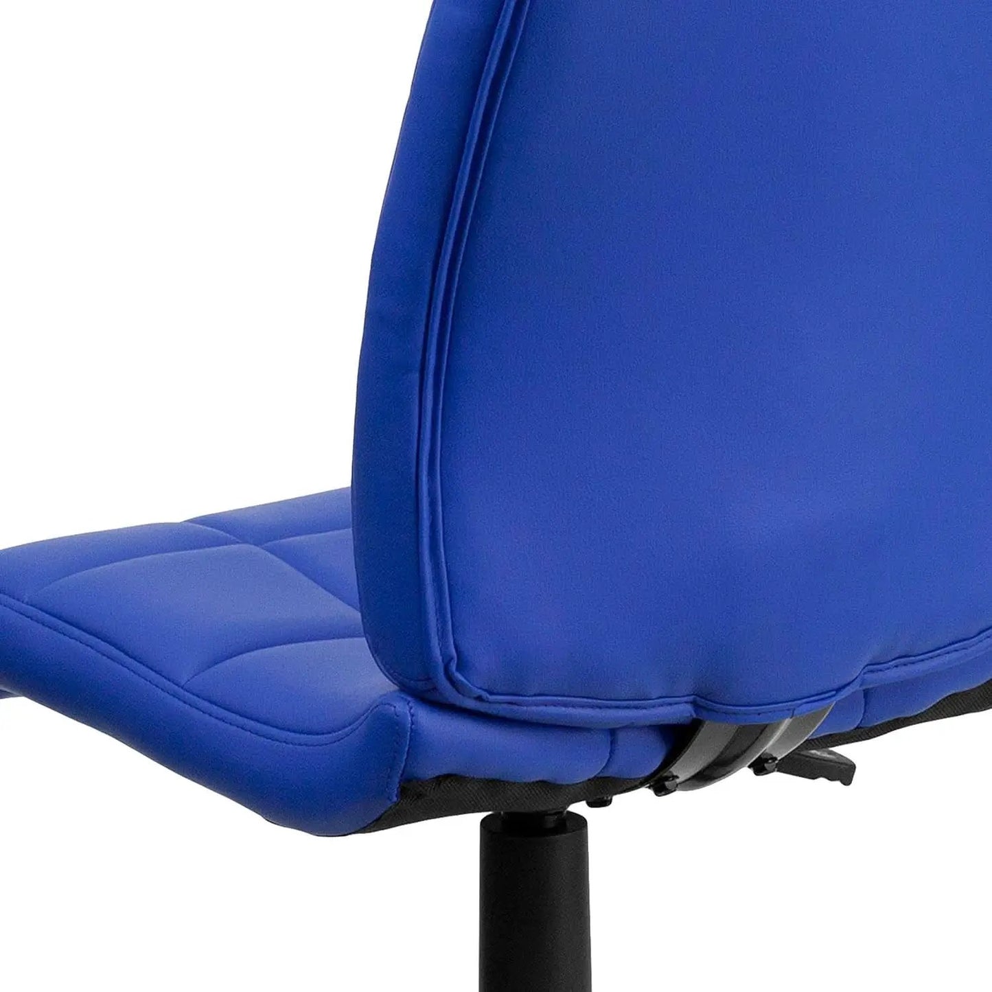 Clayton Blue Mid Back Quilted Vinyl Swivel Office Chair from PriceLows™