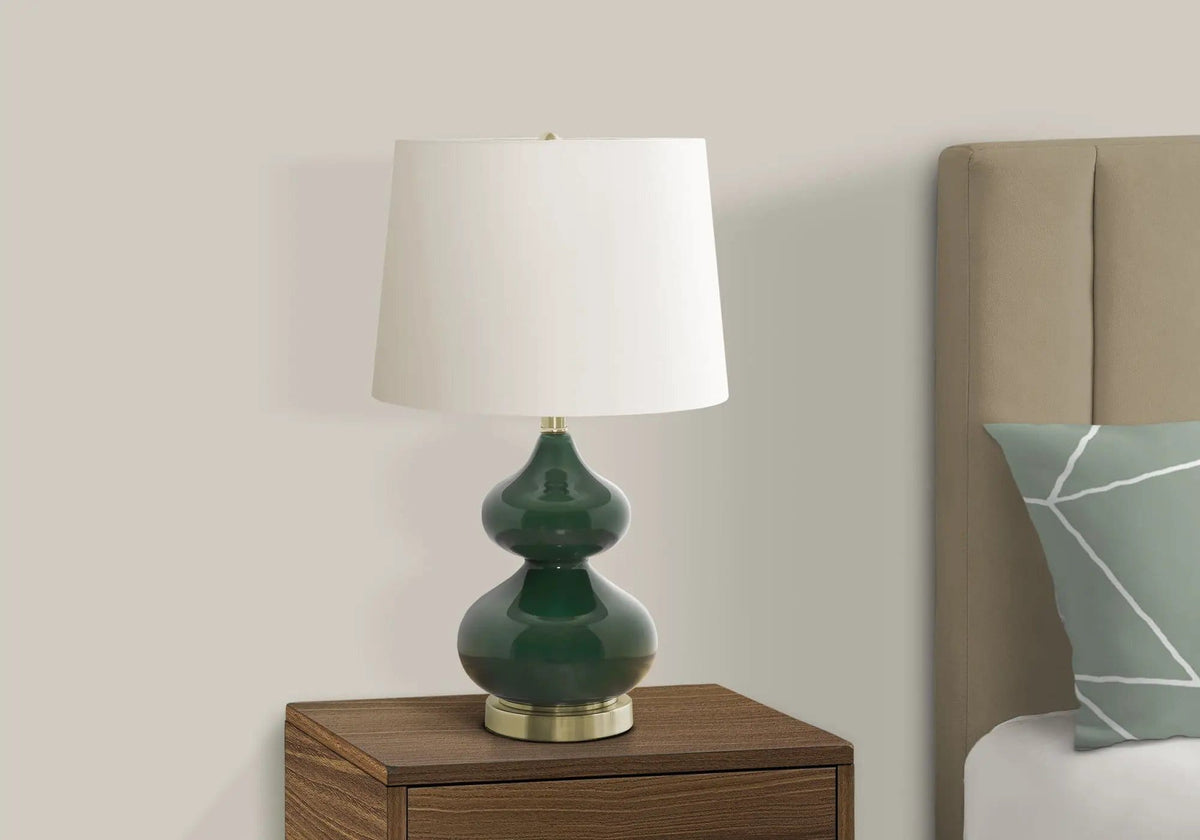 Lighting, Glass, Contemporary Table Lamp | 2 Pieces | Fabric & Glass | Home