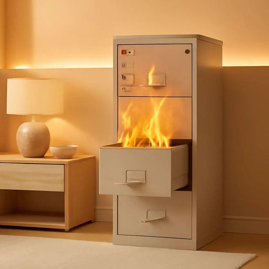 Vertical 4 Drawer Fire Safe File Cabinet 1 Hour Fire Rated from PriceLows™