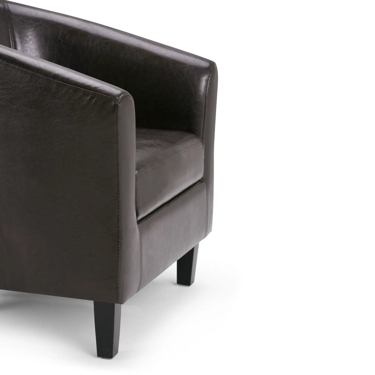 Austin Transitional Tub Chair | Curved Back | Top Stitching Detail | Kiln-Dried Wood Frame