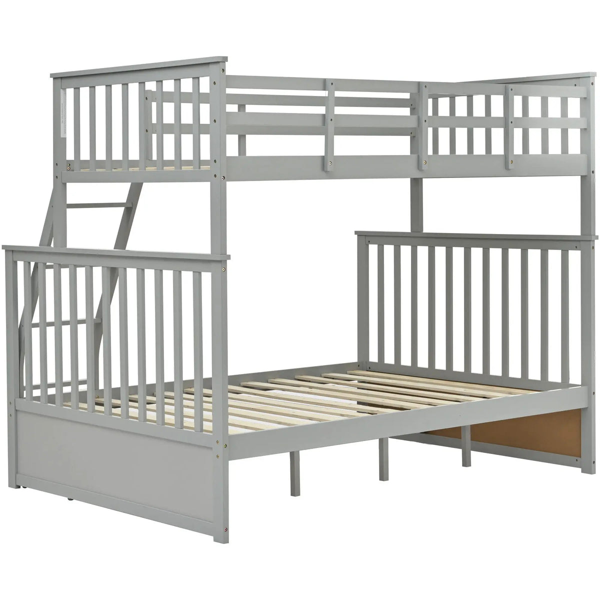 Bunk Bed With Ladder | Safety Guard Rails | Solid Pine Wood | Space-Saving Design