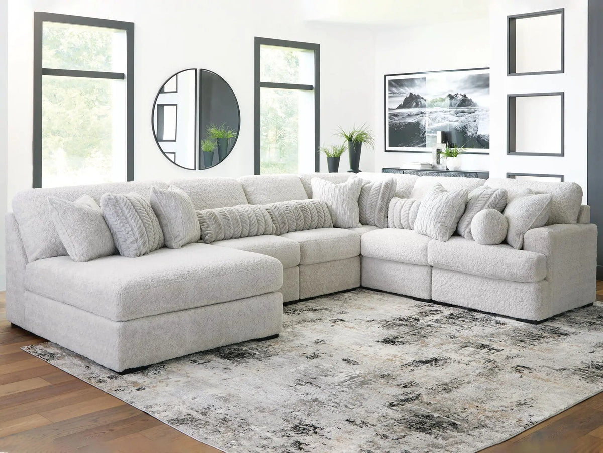 Cuddle Plush Sectional | Double Chaise | Ultra Soft Upholstery | 125 Inch Length