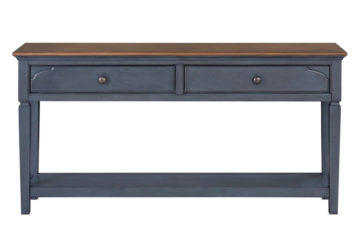 Sofa Table - | 60 x 15 x 30 in | Wood | Blue