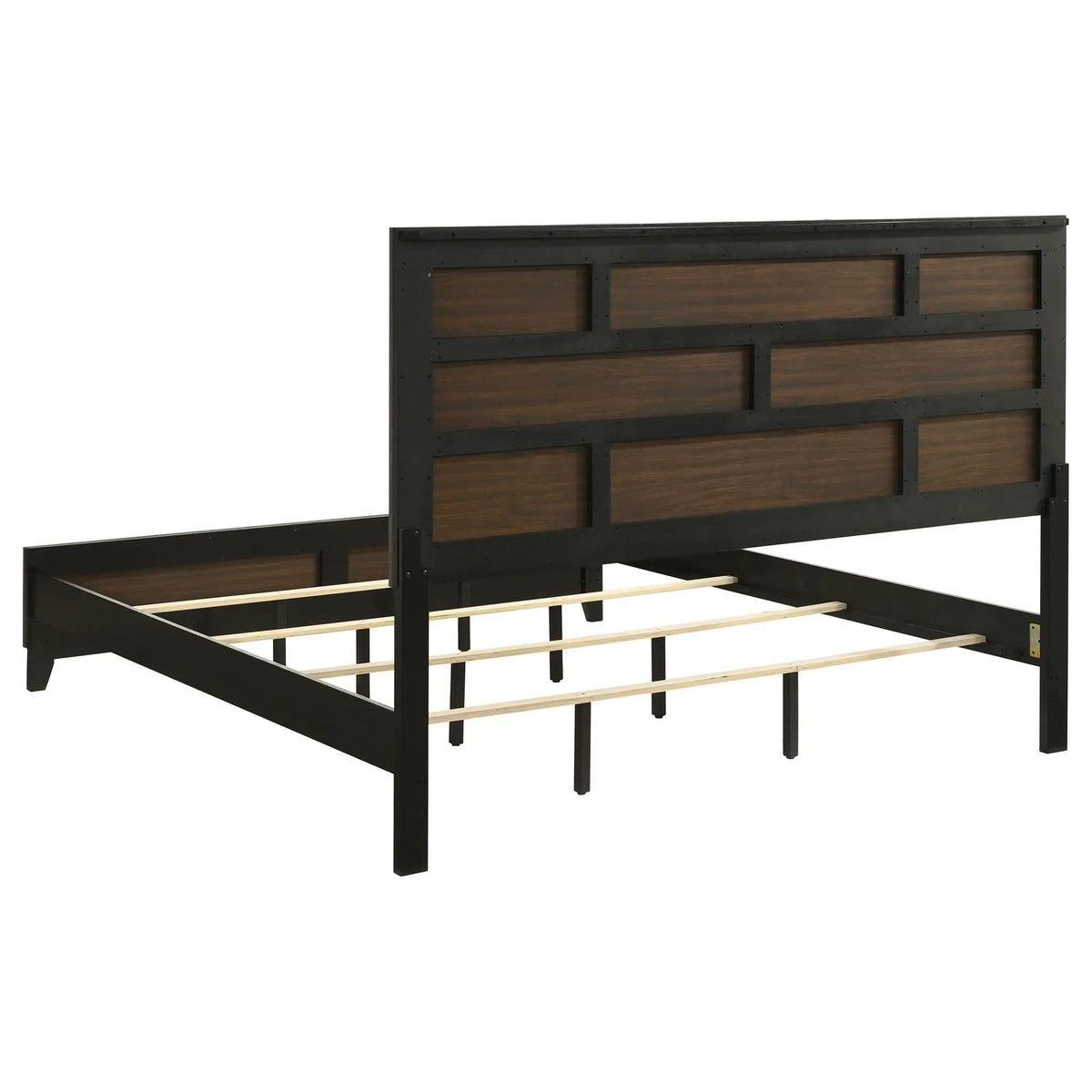Watson Wood Eastern King Panel Bed Grey | 79.5 x 84.5 x 56.5 in | Rubberwood & Engineered Wood | Oak