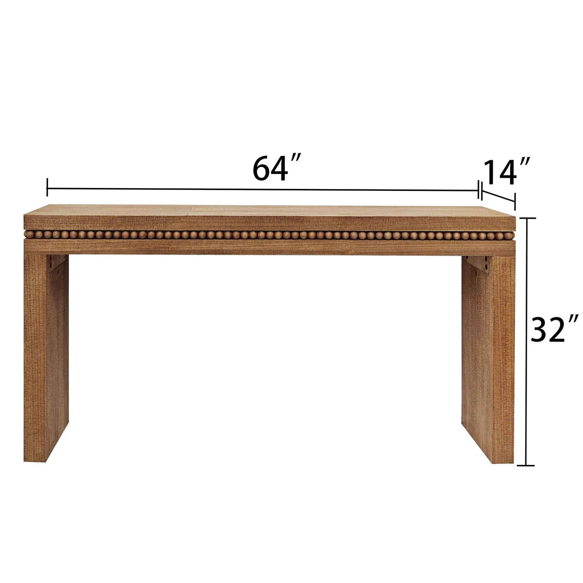 Rustic Wood Console Table | 64 Inch Width | Floating Top Design | Engineered Wood