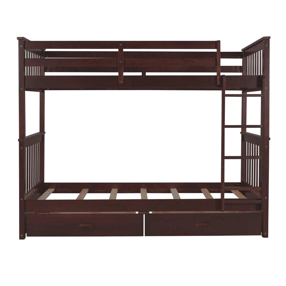 Bunk Bed With Ladders | 2 Storage Drawers | Space-Saving Design | Sleepover Ready