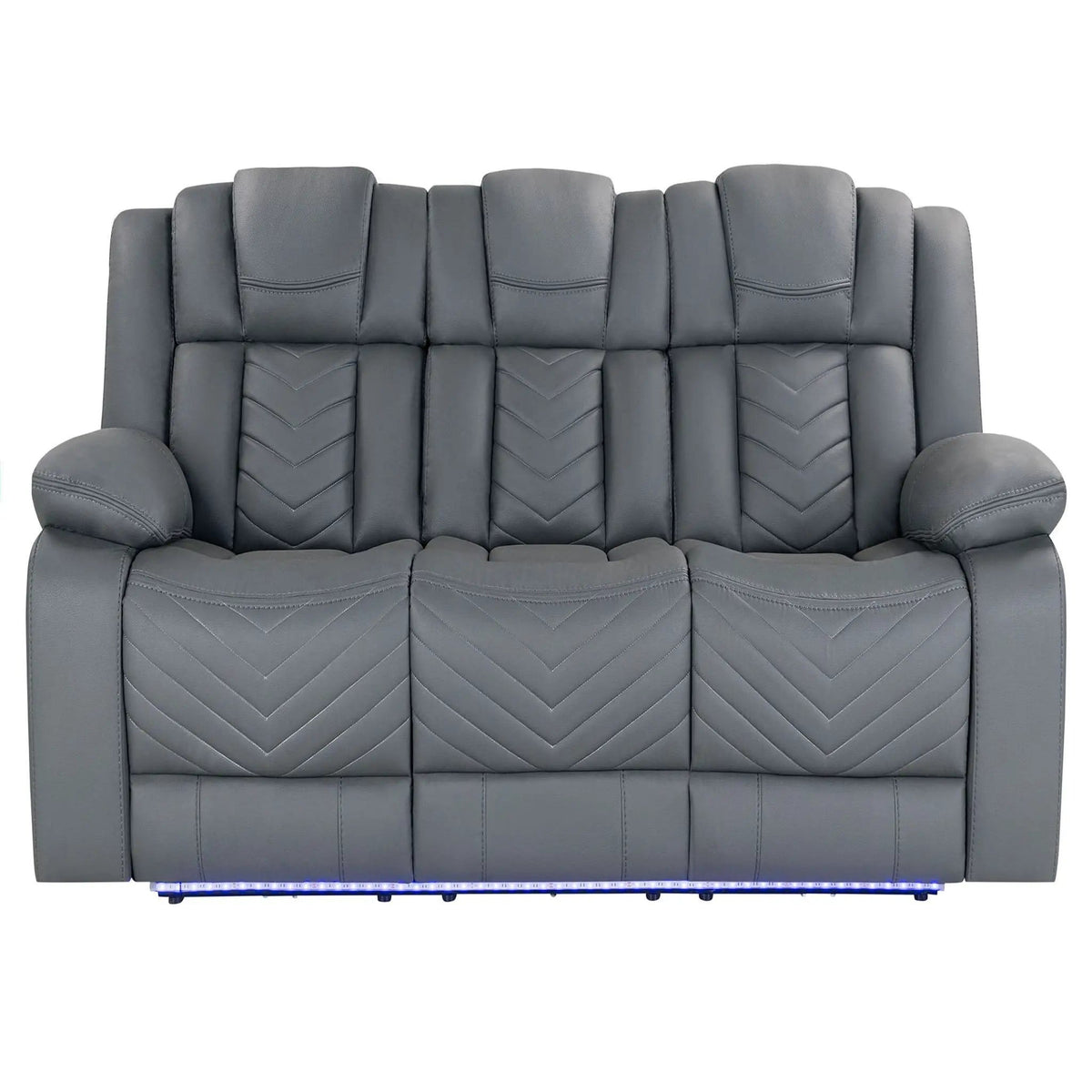Raize Power Living Room Set With Storage Console And Cup Holders Reclining Sofa | Reclining Sofa & Loveseat | Fabric | Living Room
