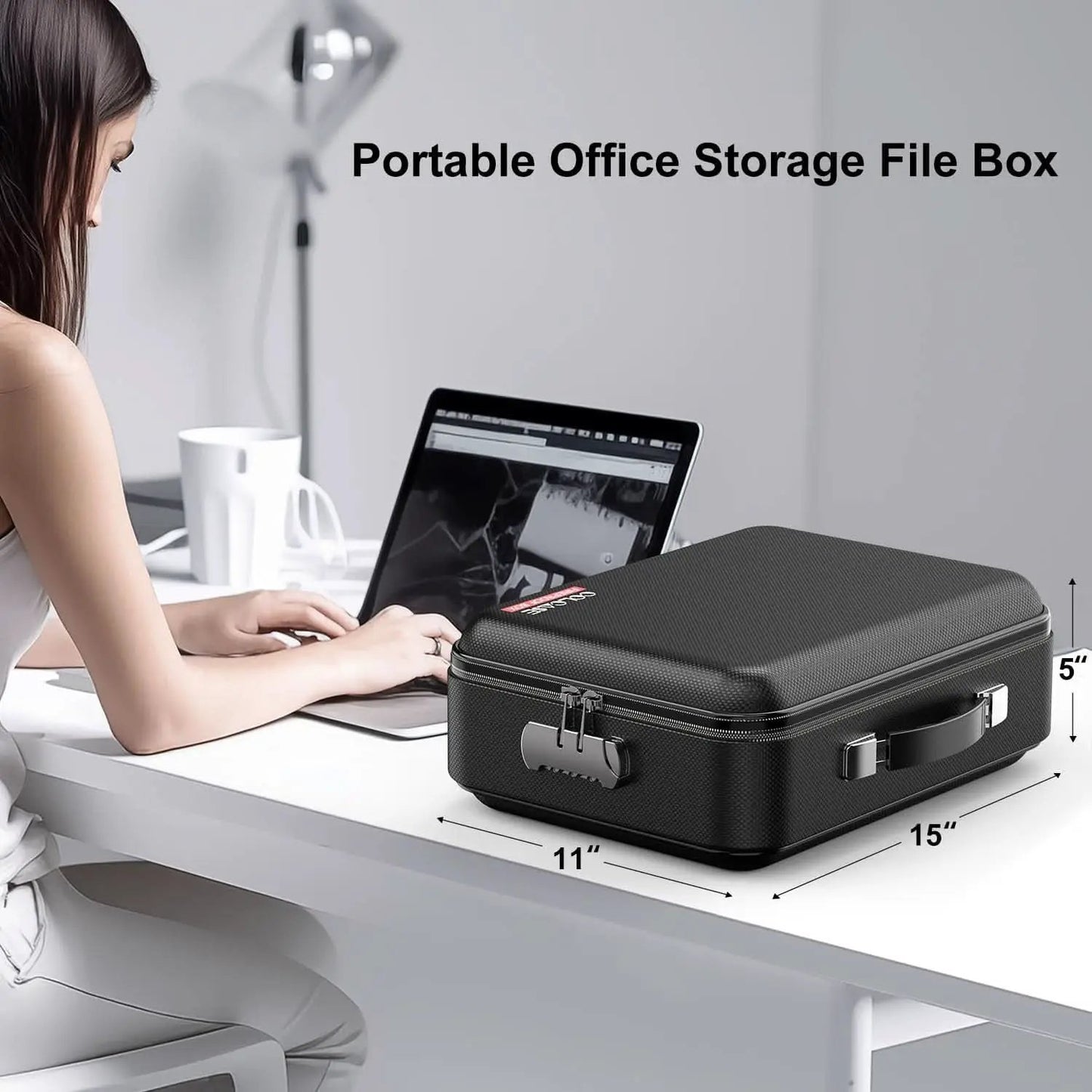 Fireproof Document Box Hard Shell Lock UL Certified from PriceLows™