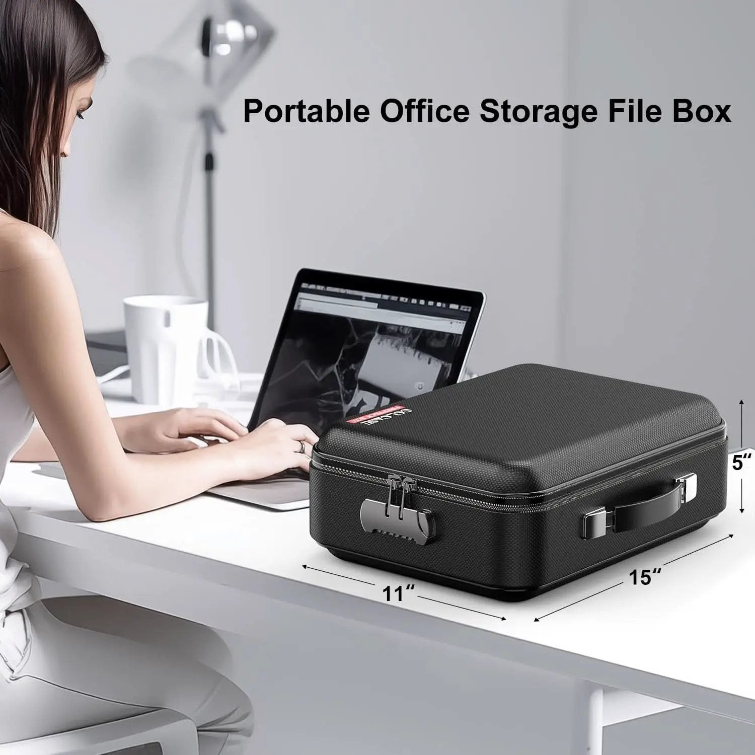Fireproof Document Box Hard Shell Lock UL Certified from PriceLows™