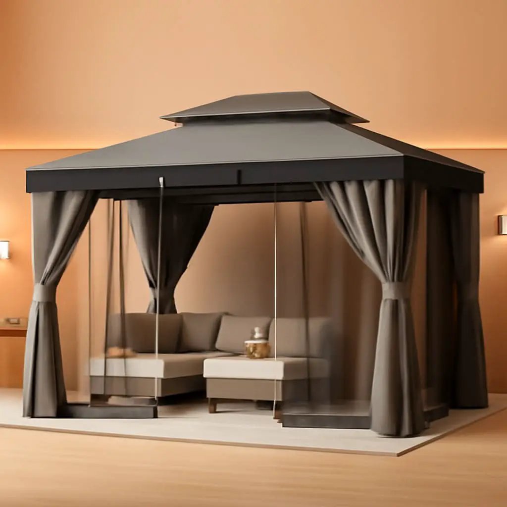 Outdoor Gazebo 10x13 With Mosquito Netting Weatherproof from PriceLows™