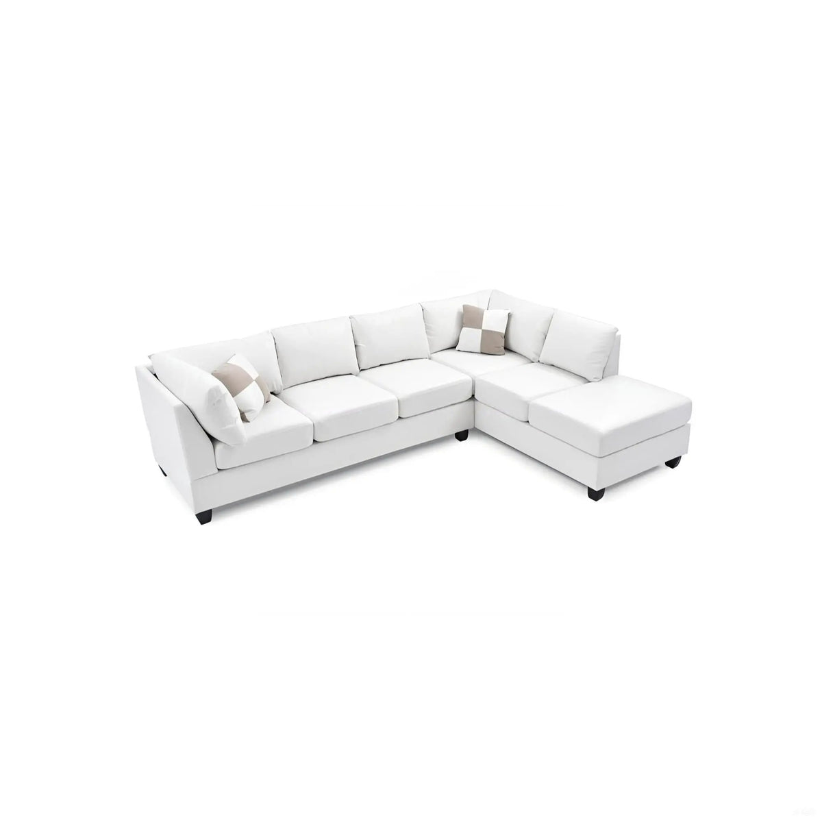 Malone Comfort Sectional | Pocketed Coil And Foam Seating | Removable Backs | 111 Inch Length