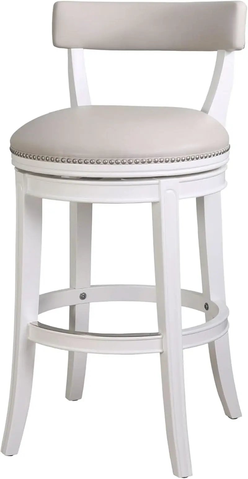 Stylish 31 Inch Bar Stool with Swivel Gray Seat from PriceLows™