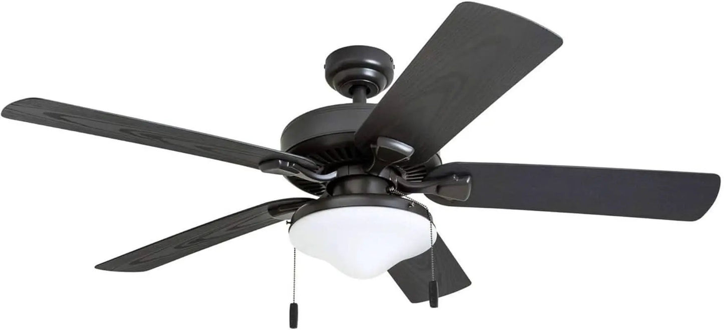 Belmar 52 Inch Bronze Damp Rated Ceiling Fan LED Light from PriceLows™