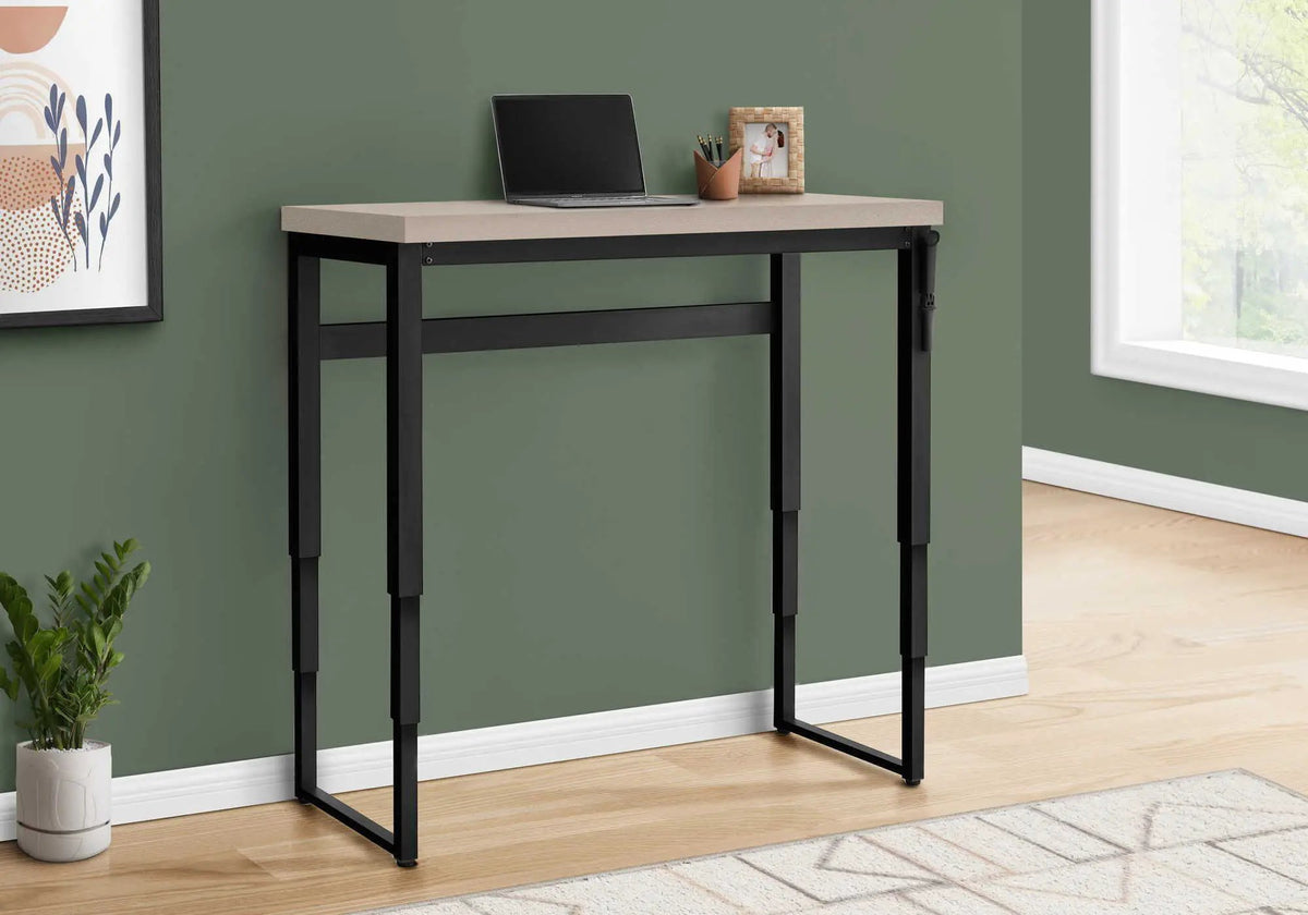 Adjustable Standing Computer Desk | 47.25 Inch Width | Thick Panel Tabletop | Contemporary Design