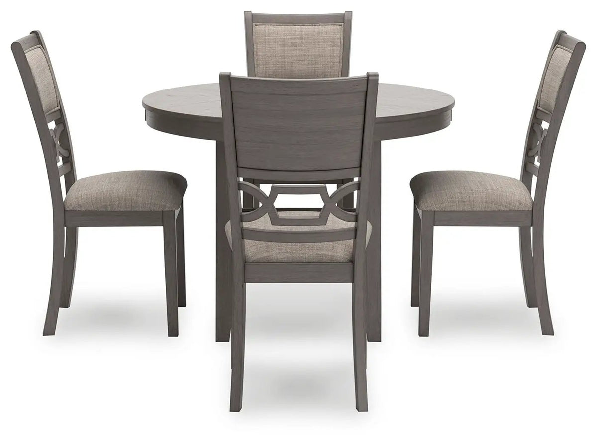 Wrenning Dining Room Table Set | 5-Piece | Gray Finish | 42 Inch Square Table