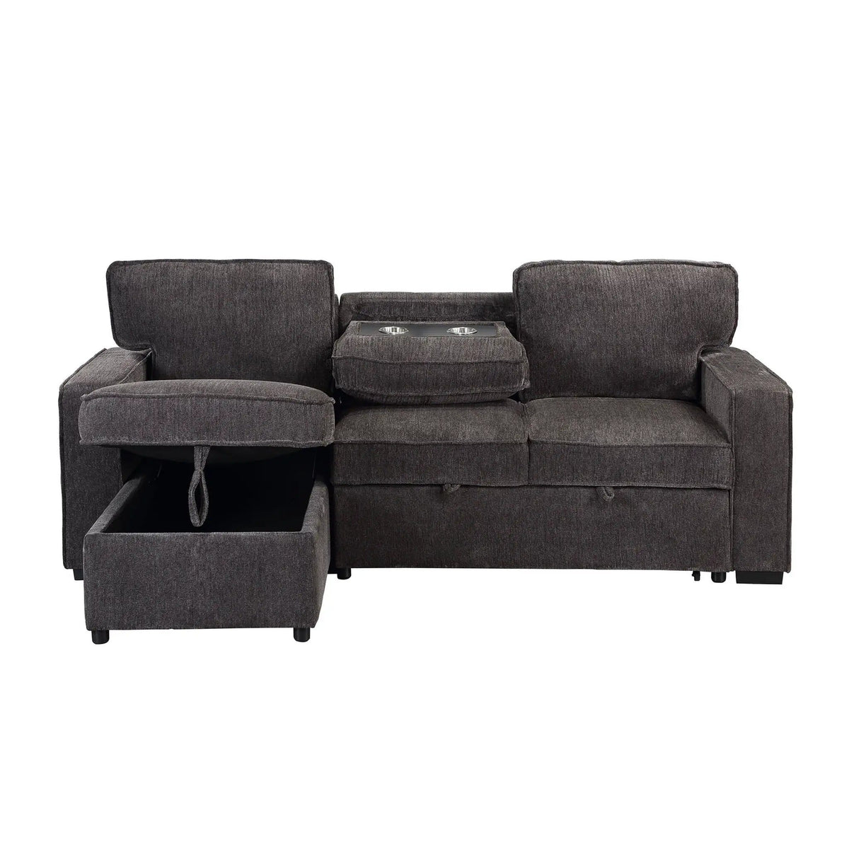 Territory Pull Out Sofa Bed Sleeper Sectional | 3 Pieces | Fabric | Bedroom