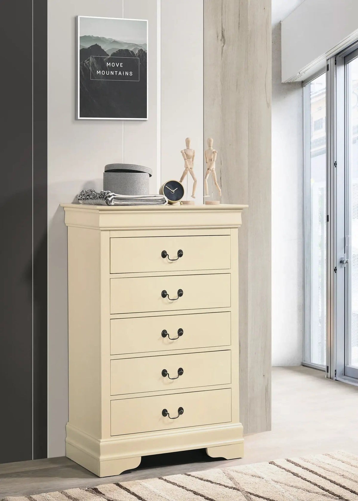 Louis Phillipe Chest | 5 Pieces | Metal | Living Room