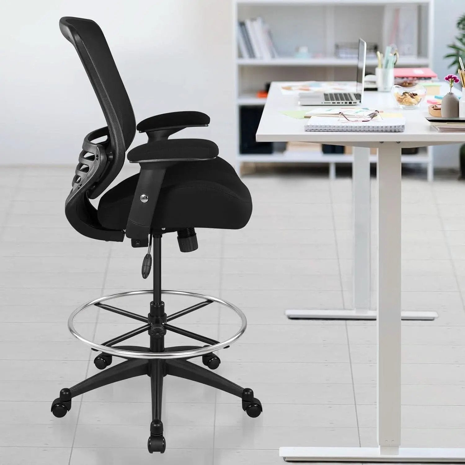 400Lbs Ergonomic Drafting Chair Height Adjustable Foot Ring from PriceLows™