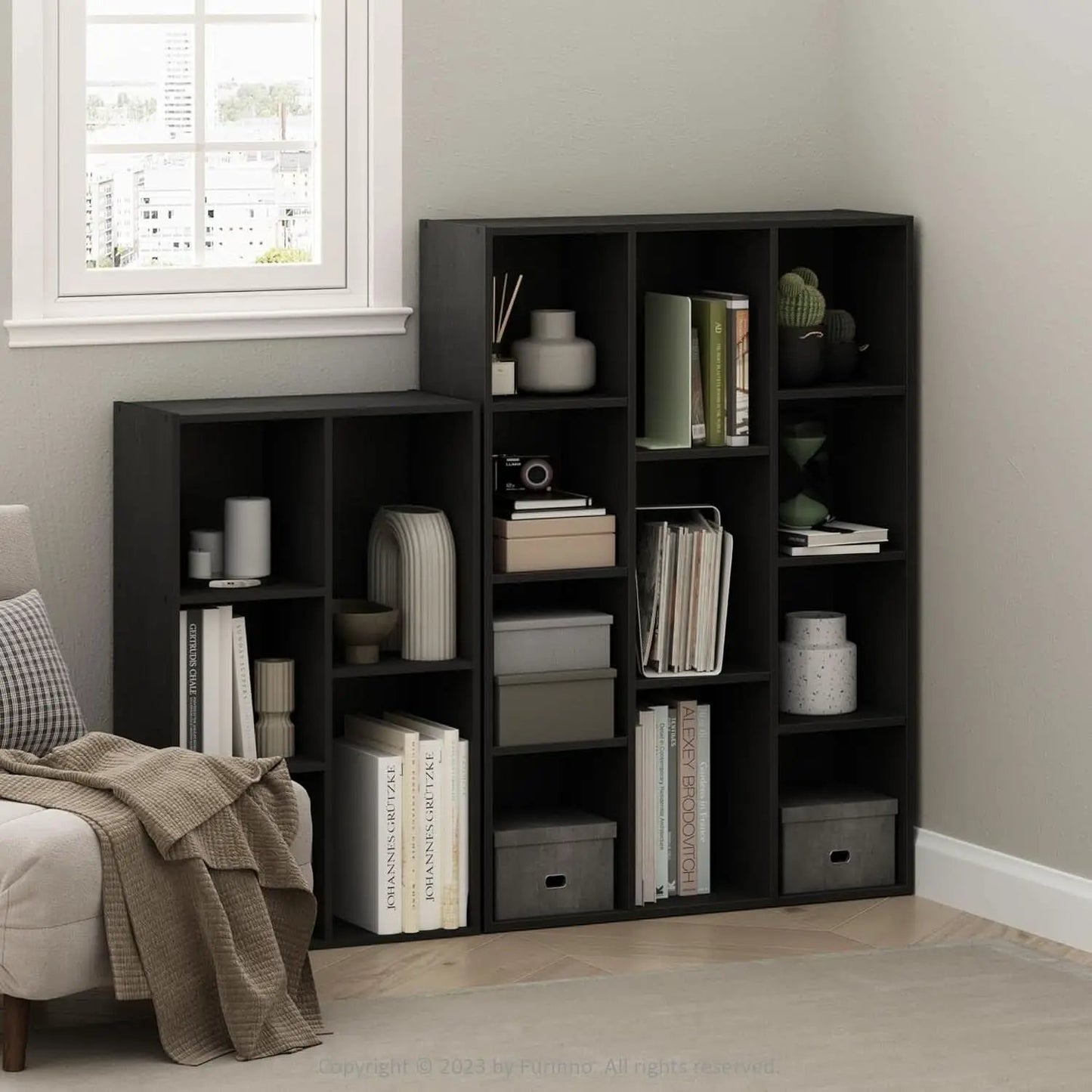 Luder 11-Cube Bookcase Blackwood Modern Living Room from PriceLows™