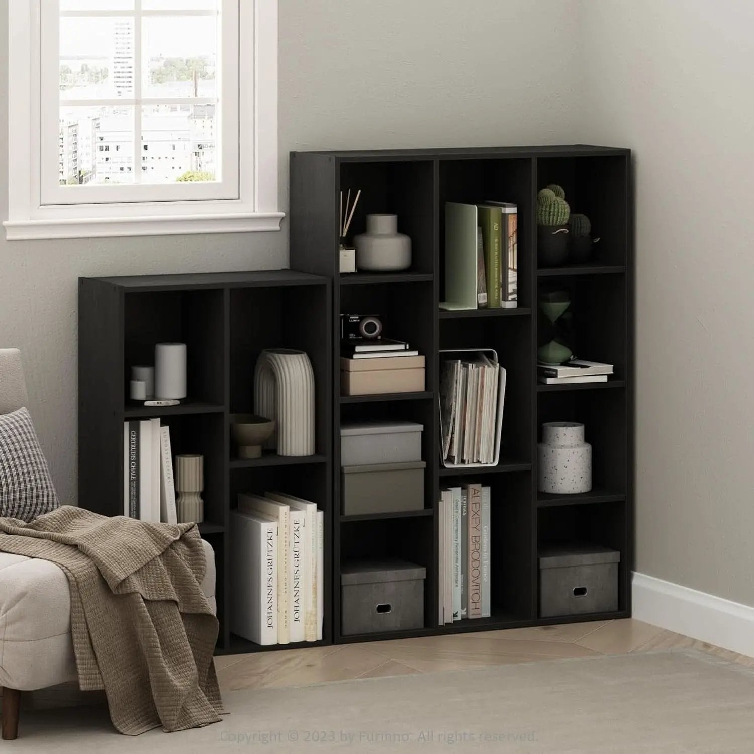 Luder 11-Cube Bookcase Blackwood Modern Living Room from PriceLows™