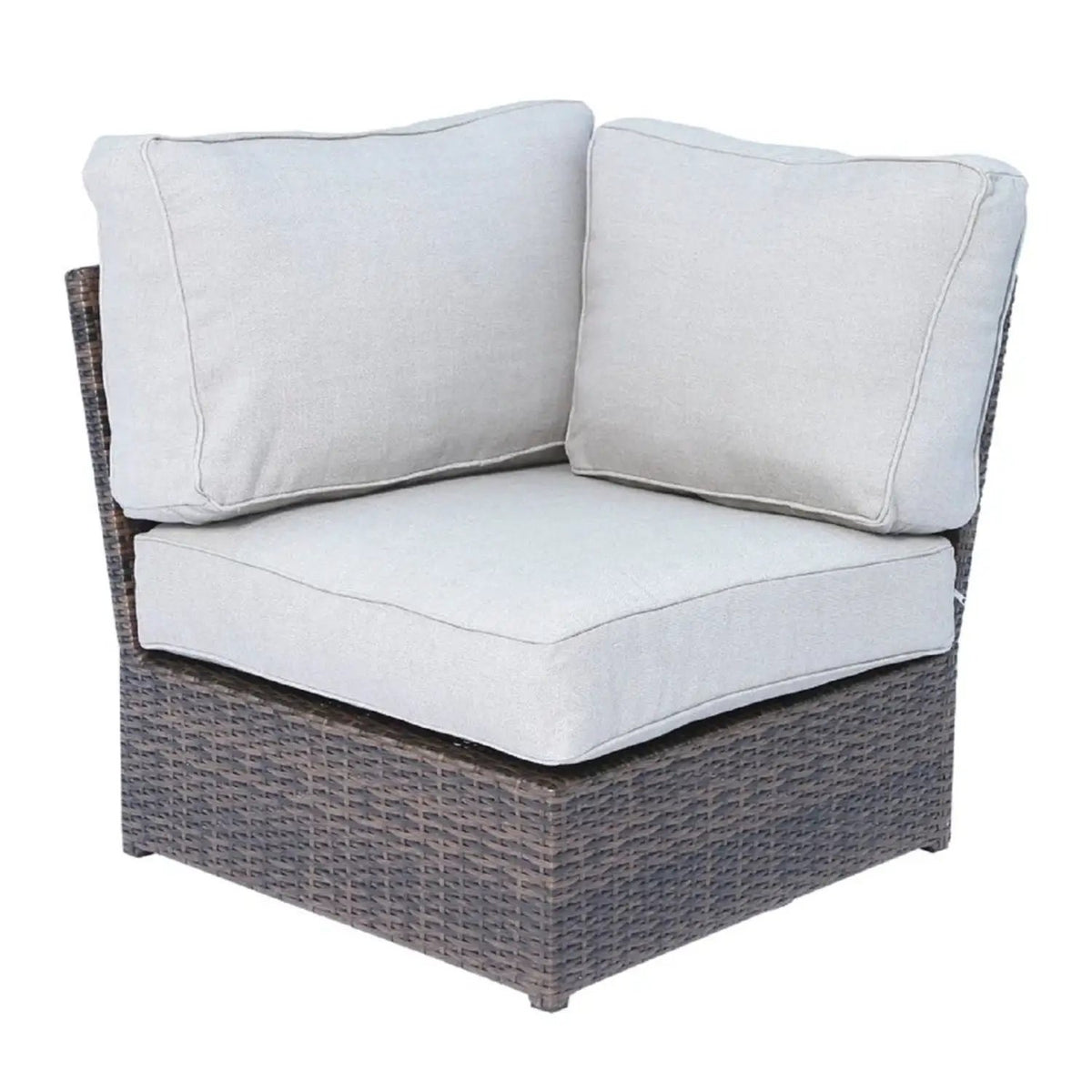 Outdoor Rattan Sectional Set | Half-Round HDPE Wicker | Rustproof Aluminum Frame | Fully Assembled