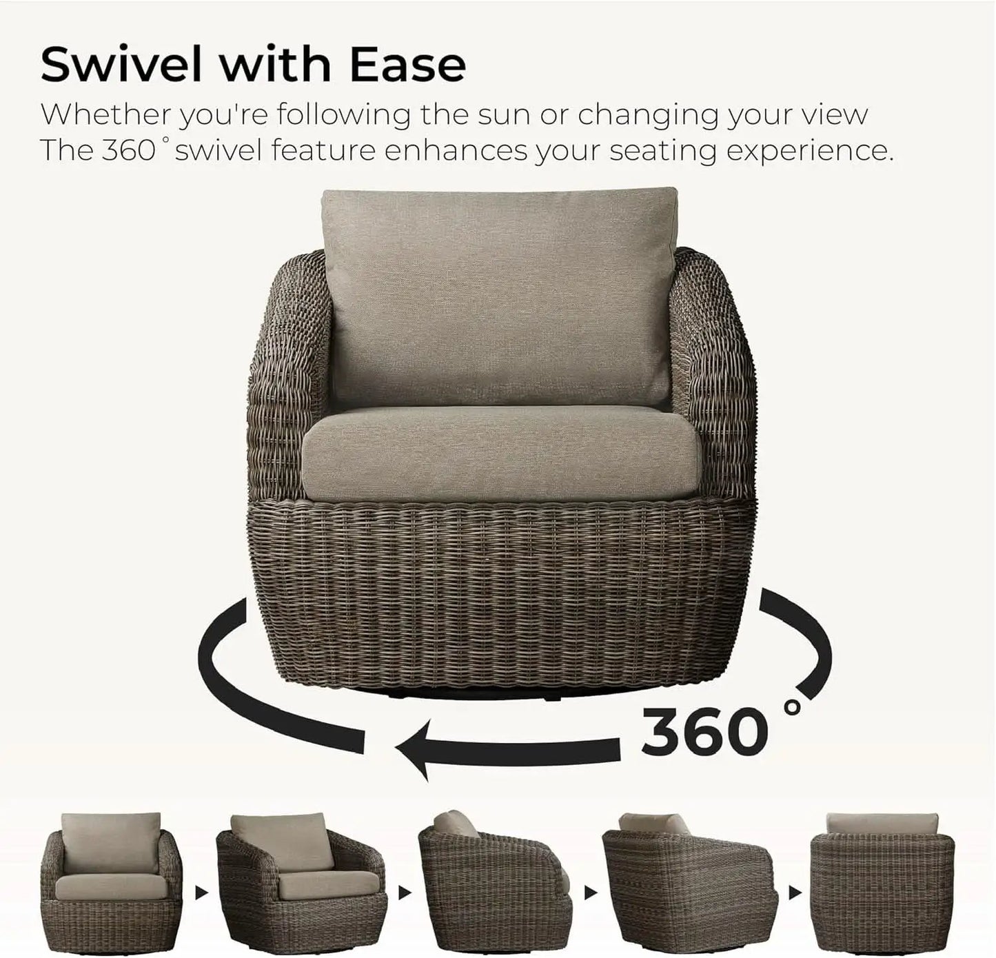 Outdoor Rattan Bistro Set With Comfortable Removable Cushions from PriceLows™