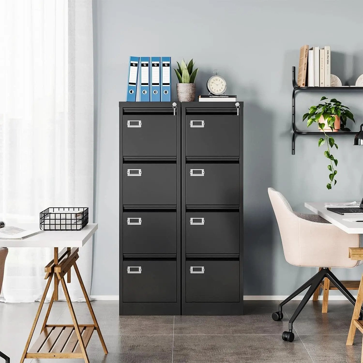 Four Drawer Filing Cabinet With Lock For Home Office from PriceLows™