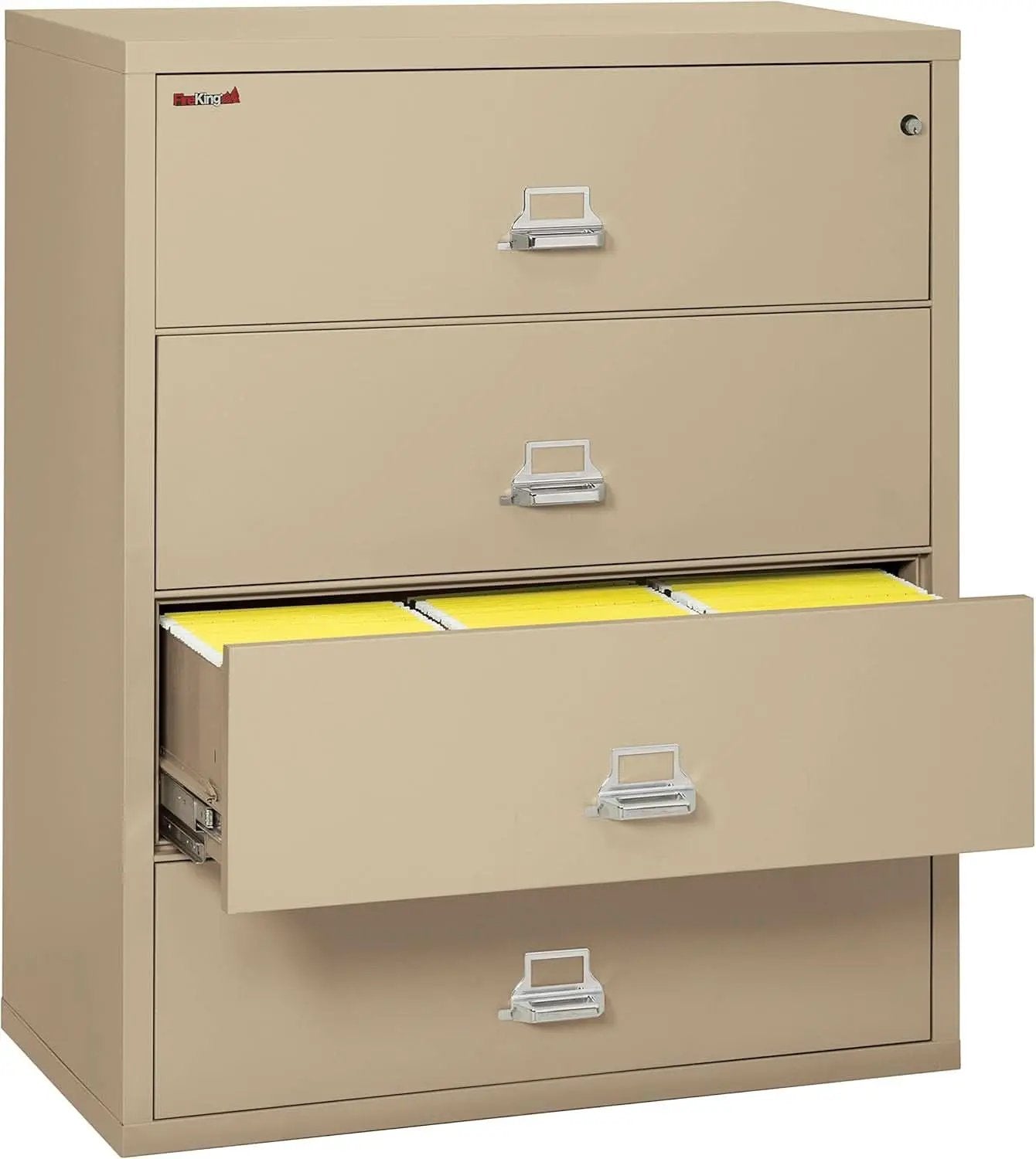 Lateral 4 Drawer Fire Safe File Cabinet With Key Lock 1 Hour Fire Rated from PriceLows™