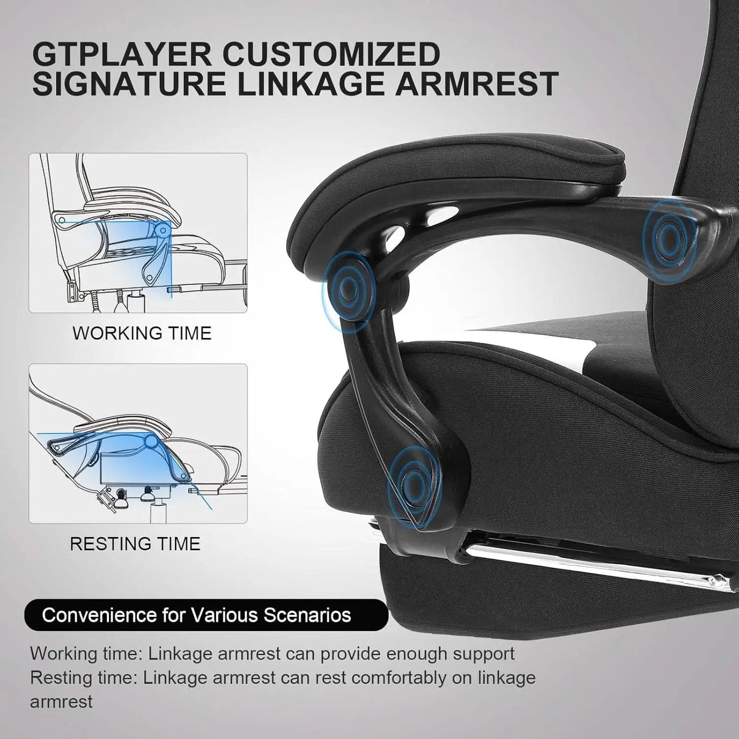 Ergonomic Gaming Chair With Footrest And Lumbar Support from PriceLows™