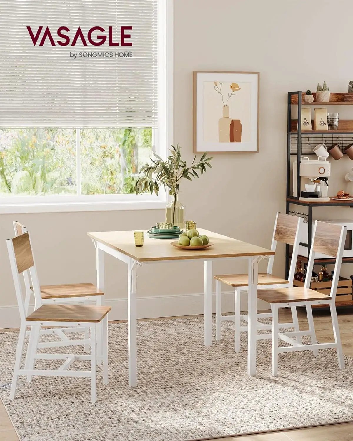 Dining Chair Set Of 2 Rustic Wood With Metal Frame from PriceLows™