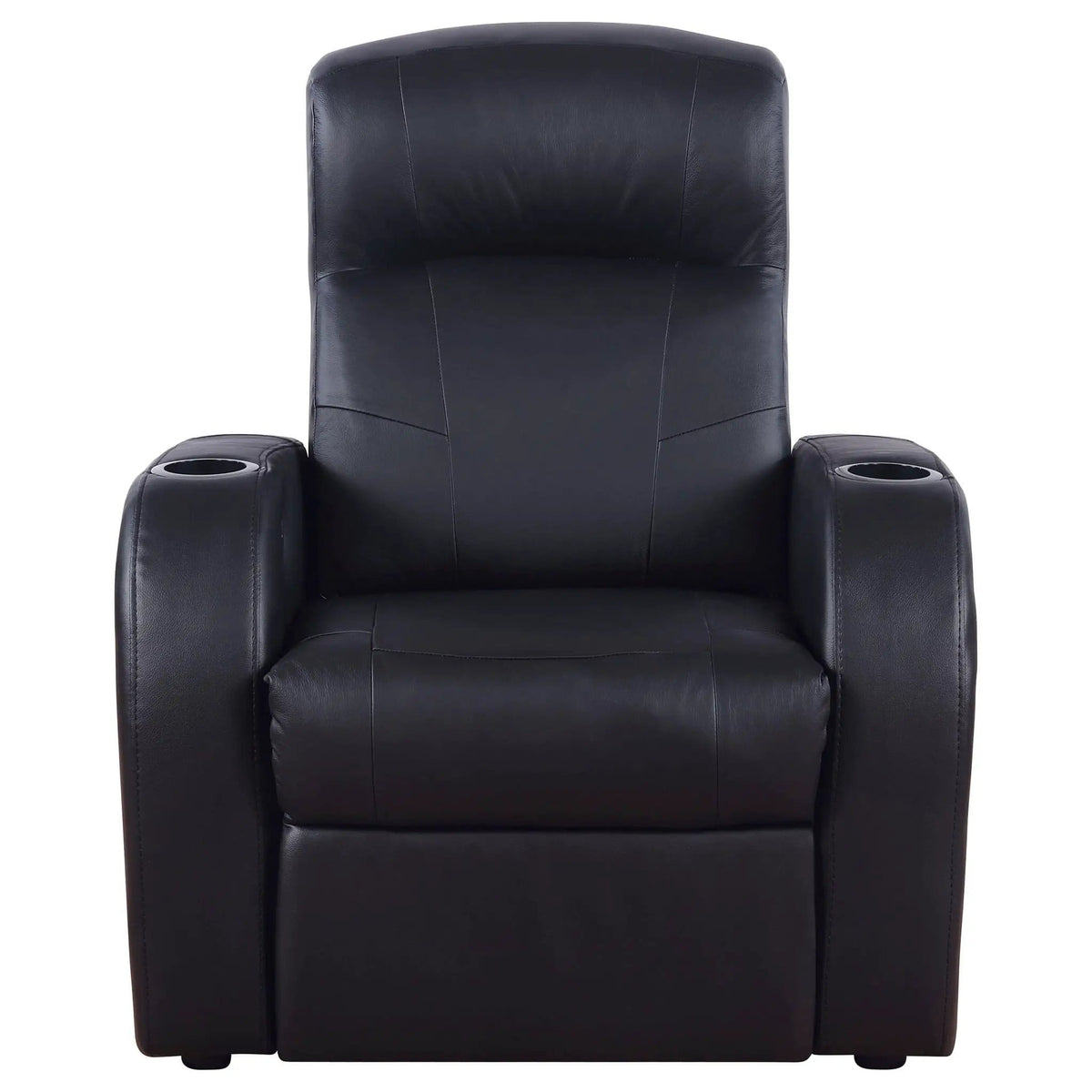 Cyrus 3-piece Upholstered Home Theater Seating Reclining Chair & Console | 3-Piece Set | Leather | Living Room