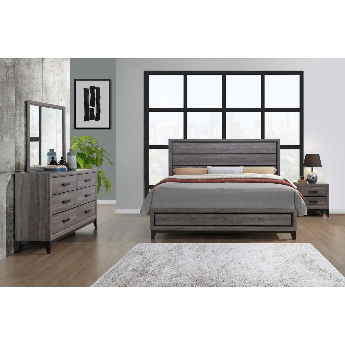 Mirage Dresser | Six Spacious Drawers | Sleek Finish | 58 Inch Width