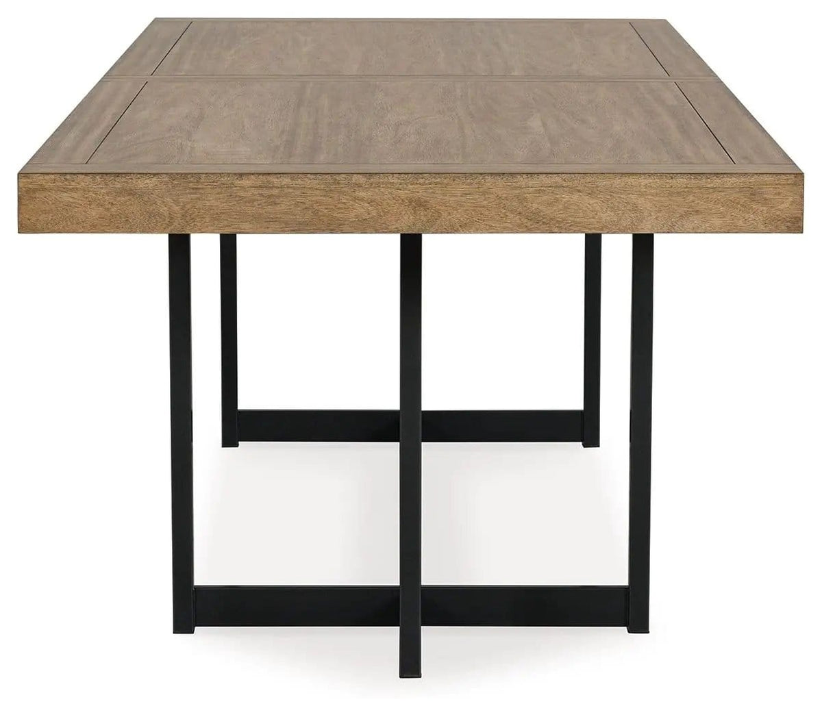 Tomtyn Rectangular Dining Room Extension Table | 40 x 98.13 x 30.25 in | Mango Wood & Steel | Light Brown