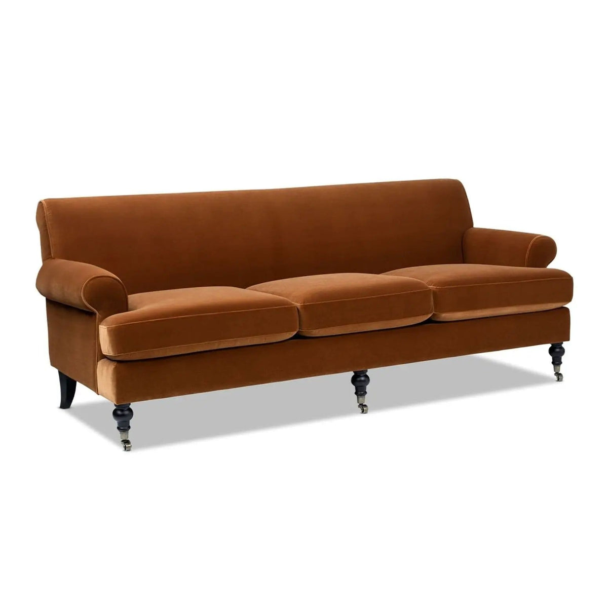 Alana Lawson Modern Three Cushion Tightback Sofa | 3 Pieces | Solid Wood & Plywood | Living Room