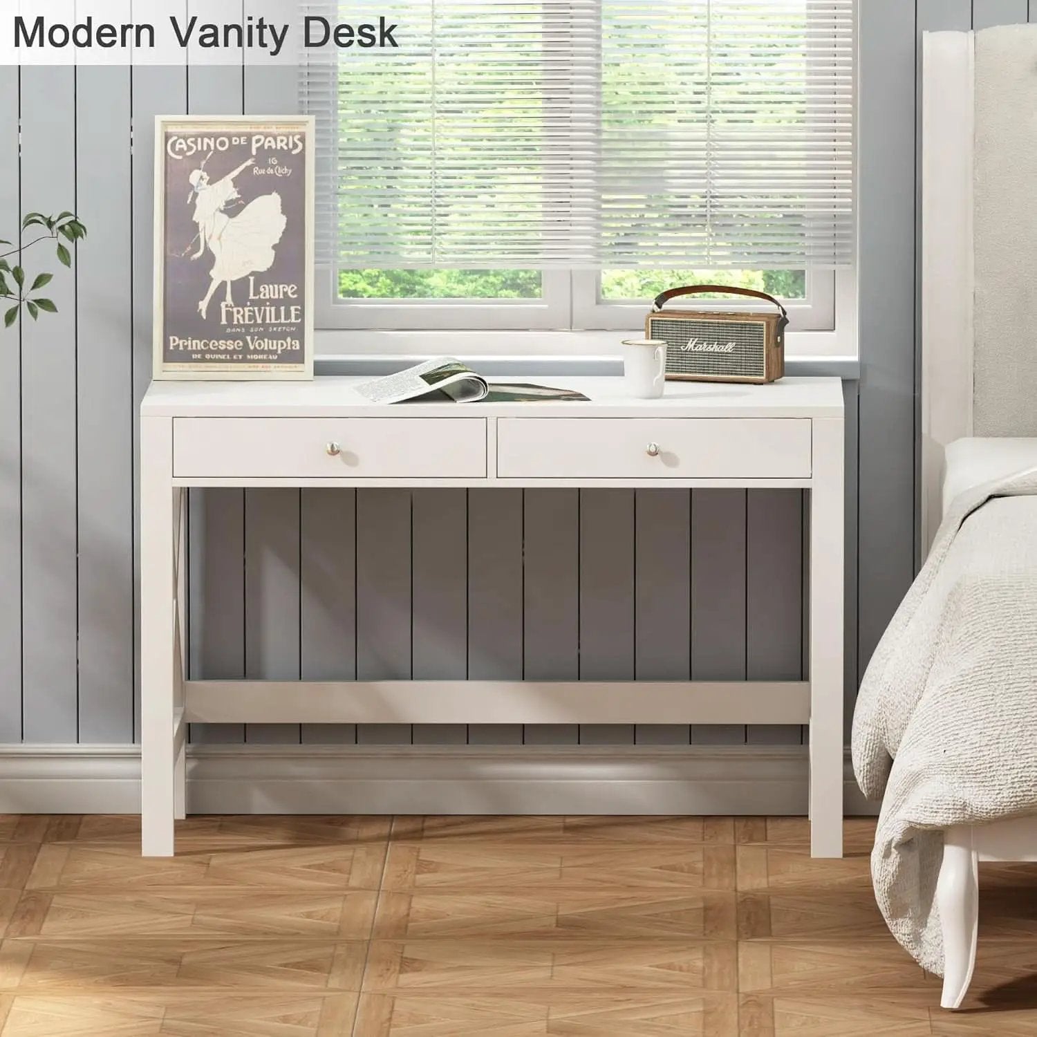 40 Inch White Computer Desk For Home Office Use And Study from PriceLows™