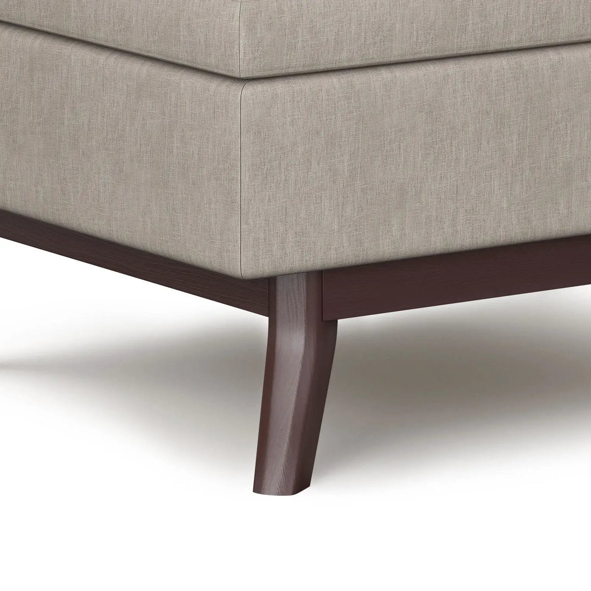 Storage Ottoman | Rectangular Design | Solid Wood Frame | Lift Top