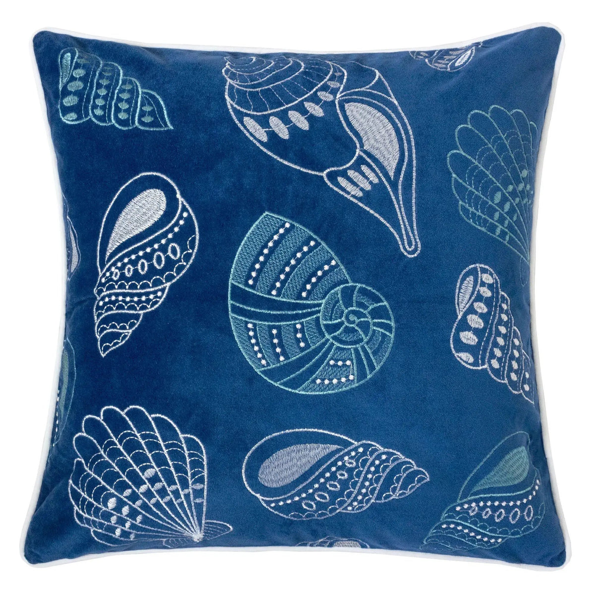 Seashells Pillow Cover | 20x20 Inch | Soft Texture | Hidden Zipper