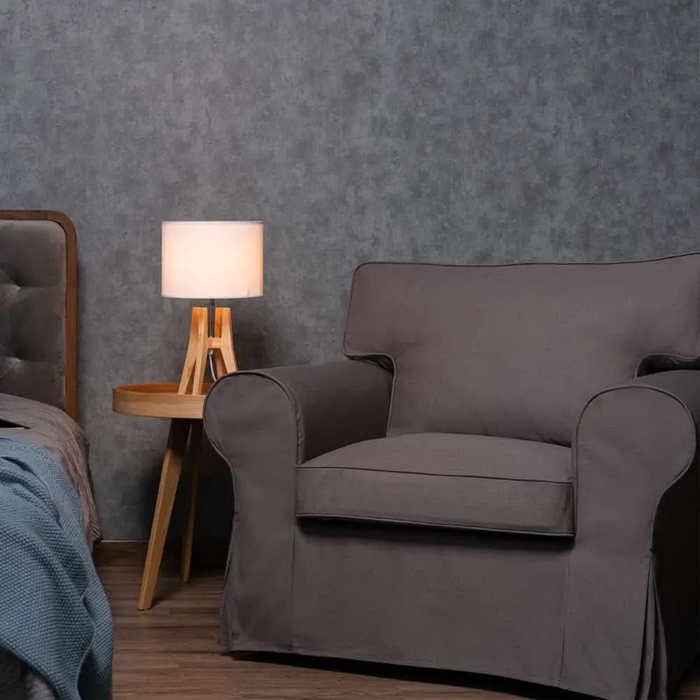Ektorp Armchair Cotton Slipcover Dark Grey Replacement For IKEA Ektorp Chair from PriceLows™