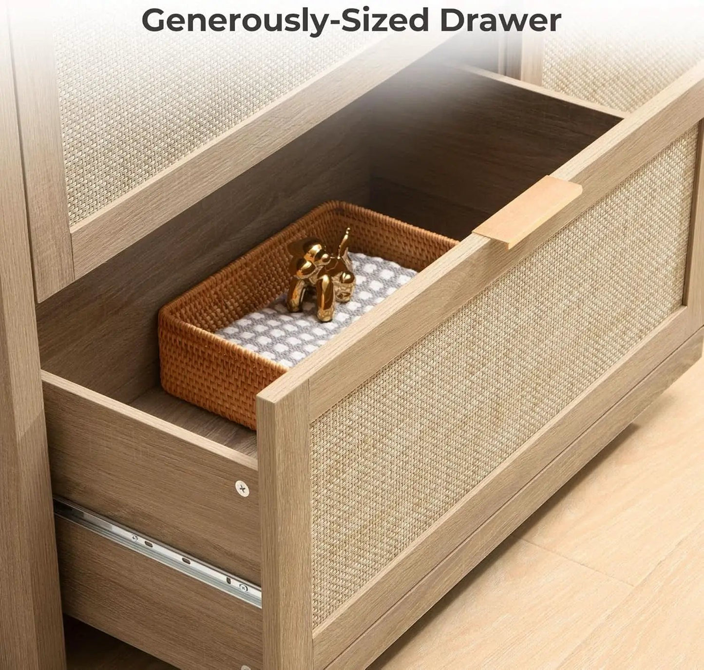 60.8 Inch Dresser Caramel Oak Finish With 7 Drawers from PriceLows™