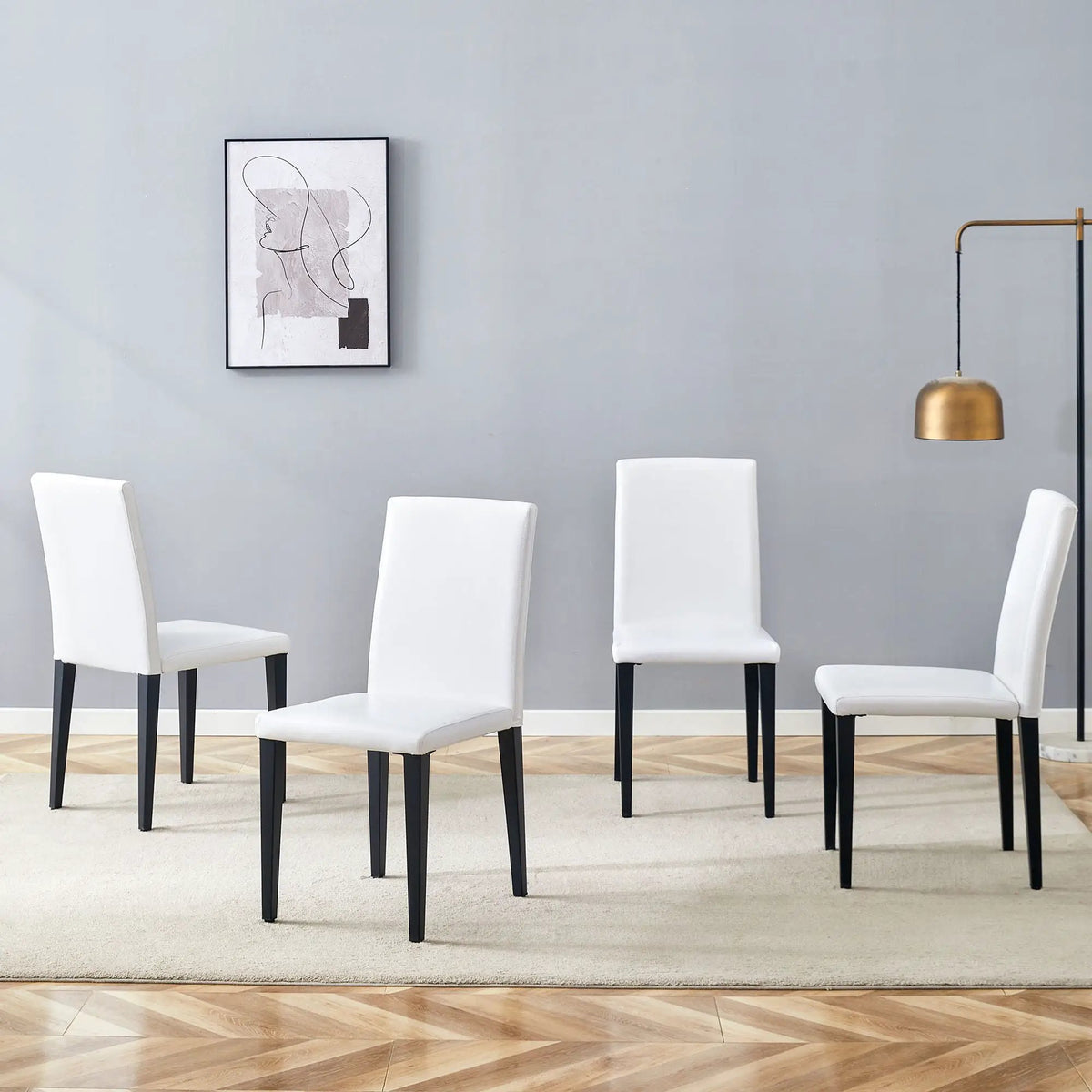 Versatile Dining Chairs | Metal Legs | Minimalist Nordic Style | PU Feel