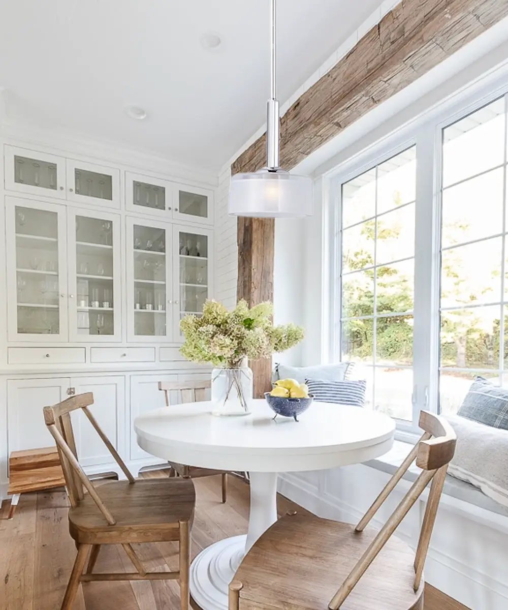 Mini Pendant Light | Frosted Glass | Polished Chrome | 7 Inch