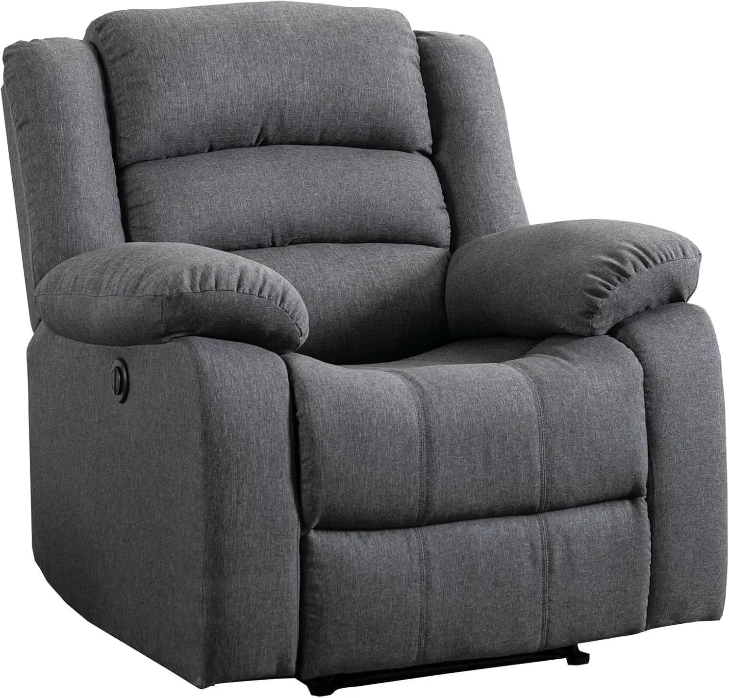 Oversized Grey Electric Recliner Chair For Living Room from PriceLows™