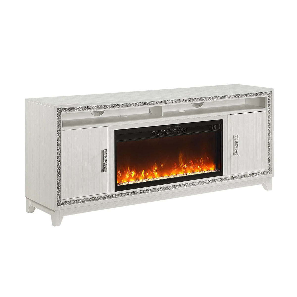 Almera Electric Fireplace | Adjustable Temperature | 7 LED Colors | 5 Flame Speeds