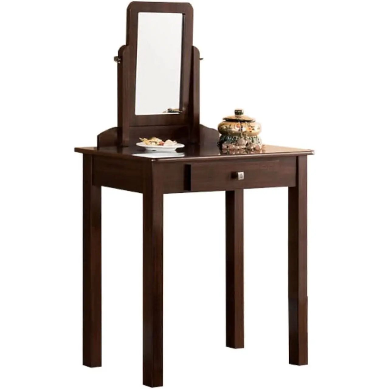 Espresso Transitional Vanity Set With Mirror For Home Use from PriceLows™