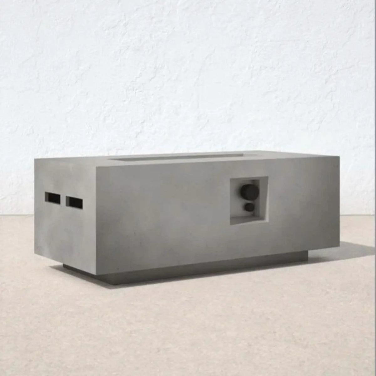 Propane Outdoor Durable Fire Pit Table - | 20 x 42 x 16 in | Outdoor Living Furniture | Gray