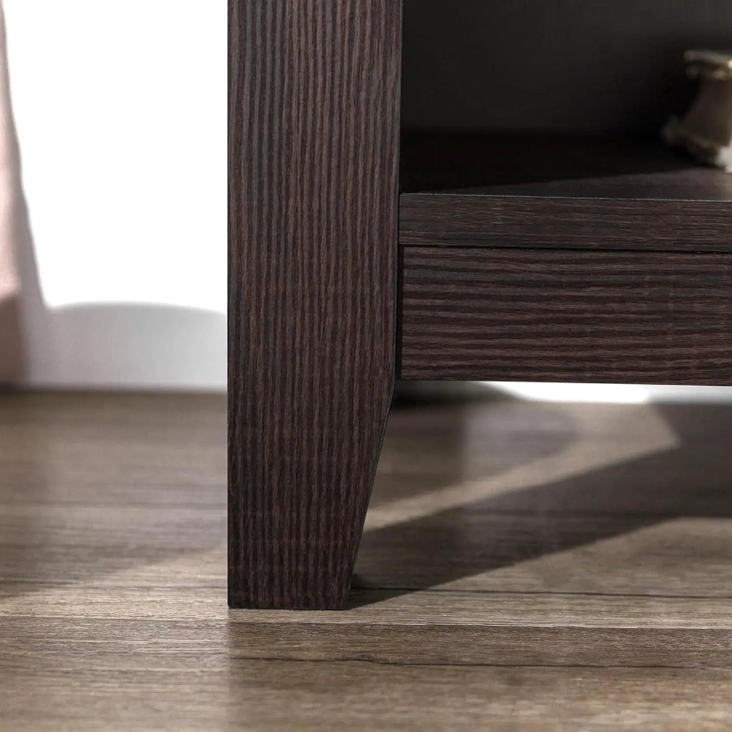 70 Inch TV Stand Espresso Finish With Adjustable Shelves from PriceLows™