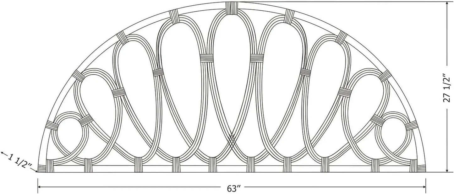 Elegant Wall-Mounted Headboard With Curvaceous Flower Petals from PriceLows™