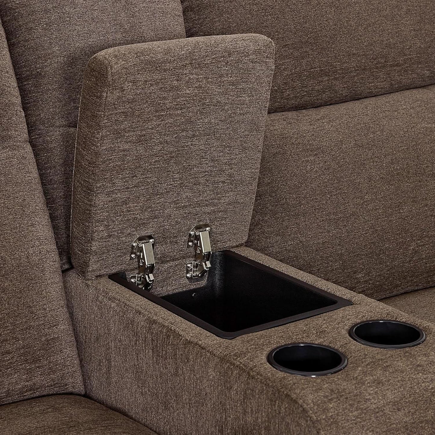 78 Inch Wall Hugger Power Loveseat USB Ports Dark Brown from PriceLows™
